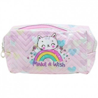 Косметичка-пенал "Кіт на веселці" (мікс) [tsi228055-ТSІ]. Київ. фото 1