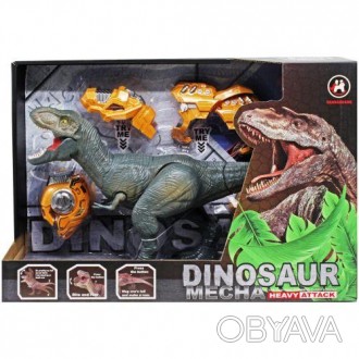 Оригінальна іграшка у вигляді динозавра з рухомими кінцівками та звуковими ефект. . фото 1