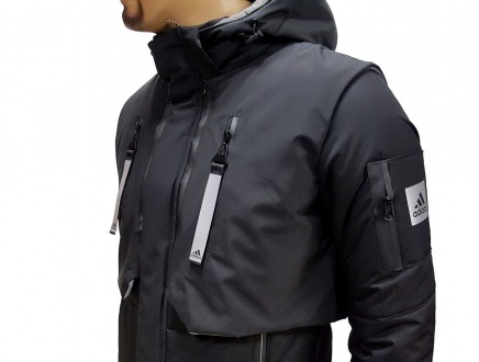 Размеры в наличии:3XL(52-54) 
Мужское зимнее пальто Adidas
Разработанное для нош. . фото 8