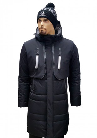 Размеры в наличии:3XL(52-54) 
Мужское зимнее пальто Adidas
Разработанное для нош. . фото 4