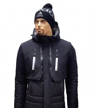 Размеры в наличии:3XL(52-54) 
Мужское зимнее пальто Adidas
Разработанное для нош. . фото 2