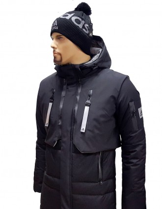 Размеры в наличии:3XL(52-54) 
Мужское зимнее пальто Adidas
Разработанное для нош. . фото 5