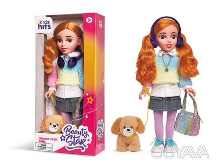 Лялька Beauty Star, Gamer Tech, з пітомцем,та сумочкою, лялька 46 см кор. 23,5*5. . фото 1