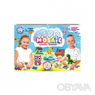 ![CDATA[Креативна творчість "Aqua Mosaic" малий набір (12) Danko Toys Работаем с. . фото 1