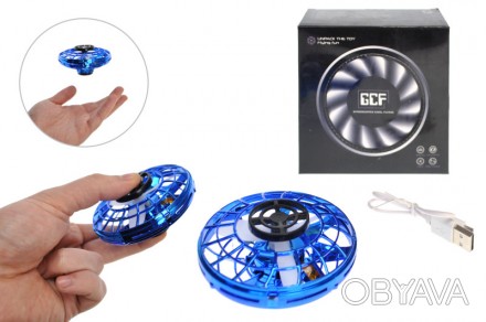 Літаючий електро-спіннер "FLY SPINNER" з LED-підсвіткою в кор.11,5*5*11,5см /100. . фото 1