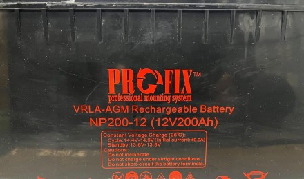 Аккумулятор VRLA-AGM NP200-12, 12V 200Ah21мм, ProFix
Свинцово-кислотный аккумуля. . фото 4