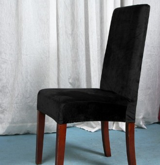 Велюровые чехлы на стулья со спинкой на резинке, 6 шт комплект, Турция
 Цена ука. . фото 8