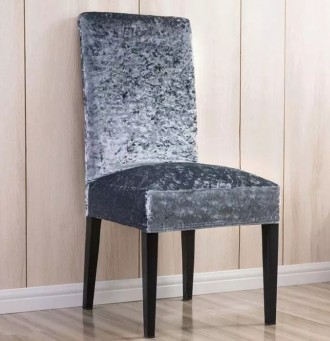Велюровые чехлы на стулья со спинкой на резинке, 6 шт комплект, Турция
 Цена ука. . фото 4