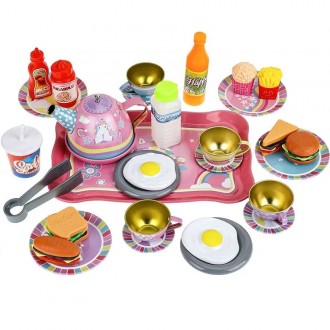 Игровой набор металлической посуды с продуктами в чемодане "Единороги" арт. 86-2. . фото 3