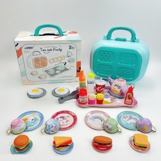 Игровой набор металлической посуды с продуктами в чемодане "Единороги" арт. 86-2. . фото 4
