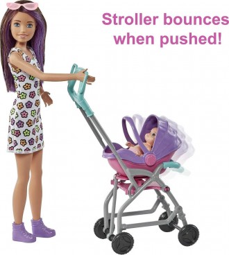 Кукла Барби "Няня с коляской и пупсом" Barbie Skipper Babysitters арт. GXT34
В н. . фото 8