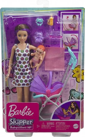 Кукла Барби "Няня с коляской и пупсом" Barbie Skipper Babysitters арт. GXT34
В н. . фото 3