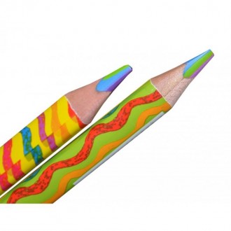 Карандаш YES Rainbow Jumbo с шестицветным грифелем, треугольныйОдин карандаш -ше. . фото 2