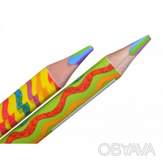 Карандаш YES Rainbow Jumbo с шестицветным грифелем, треугольныйОдин карандаш -ше. . фото 1