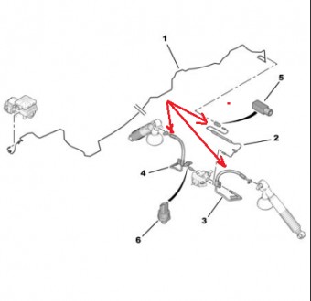 Трубка заднього гідроциліндра підвіски Сітроен С5 (C5 III, С5Х7, C5 X7, C5III, С. . фото 2