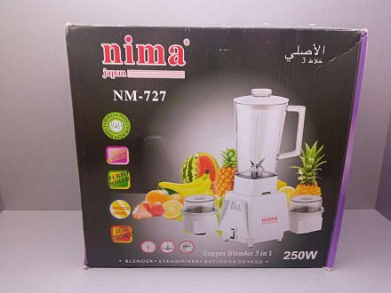 Характеристики: Блендер + кофемолка NIMA 3 в 1 (NM-727)
Тип: блендер;
Материал н. . фото 2