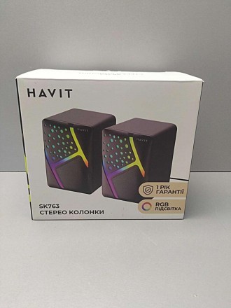 Стерео колонки HAVIT HV-SK763 USB 6W с подсветкой. Это компактные колонки, предн. . фото 2