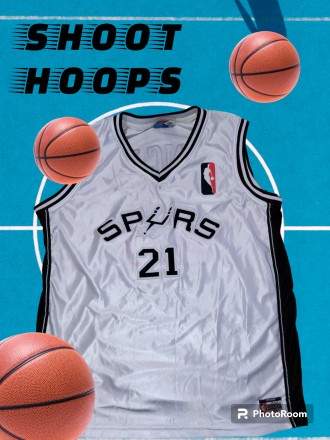 Баскетбольная майка NBA San Antonio Spurs, Duncan, размер-XL, длина-72см, под мы. . фото 2