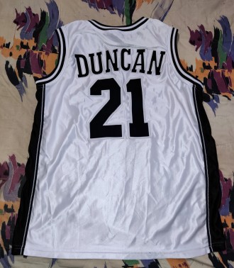 Баскетбольная майка NBA San Antonio Spurs, Duncan, размер-XL, длина-72см, под мы. . фото 5