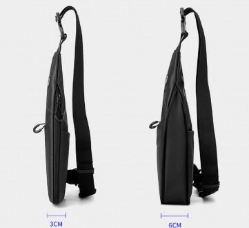 
	Текстильная мужская сумка через плечо ATN02-6675A в черном цвете.
Размеры изде. . фото 4