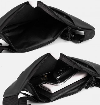 
	Текстильная мужская сумка через плечо ATN02-6675A в черном цвете.
Размеры изде. . фото 7