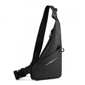 
	Текстильная мужская сумка через плечо ATN02-6675A в черном цвете.
Размеры изде. . фото 3