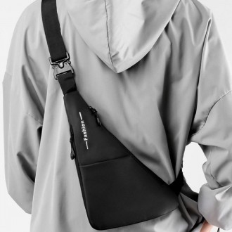 
	Текстильная мужская сумка через плечо ATN02-6675A в черном цвете.
Размеры изде. . фото 11