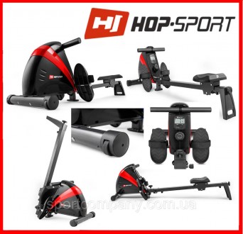 Магнитный гребной тренажер домашний HOP-SPORT HS-030R BOOST складной с ручной ре. . фото 2