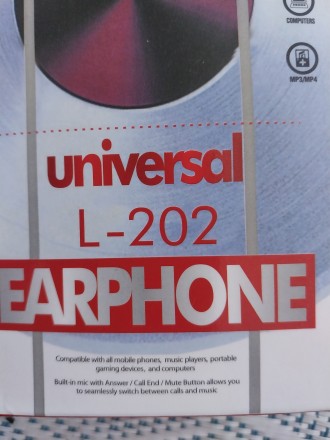 Продаются Наушники вакуумные стерео BASS L-202, HS-109, EarPhone universal, новы. . фото 8