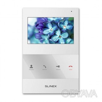 Відеодомофон Slinex SQ-04 white з кольоровим 4.3-дюймовим TFT-екраном, сенсорним. . фото 1