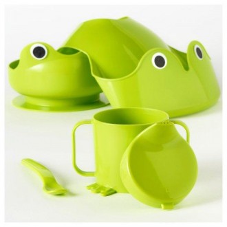 У цьому наборі на тему жаби є все, що потрібно вашій дитині, щоб самостійно їсти. . фото 3