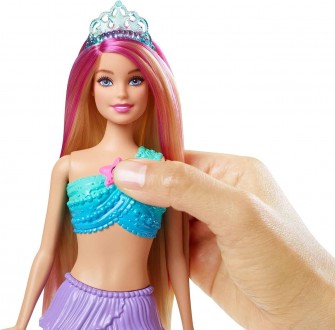 Кукла - русалка Barbie Дримтопия сияющий хвостик / Barbie Mermaid Doll арт. HDJ3. . фото 6
