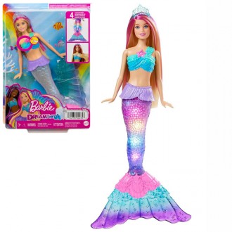Кукла - русалка Barbie Дримтопия сияющий хвостик / Barbie Mermaid Doll арт. HDJ3. . фото 2