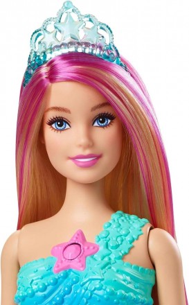 Кукла - русалка Barbie Дримтопия сияющий хвостик / Barbie Mermaid Doll арт. HDJ3. . фото 4