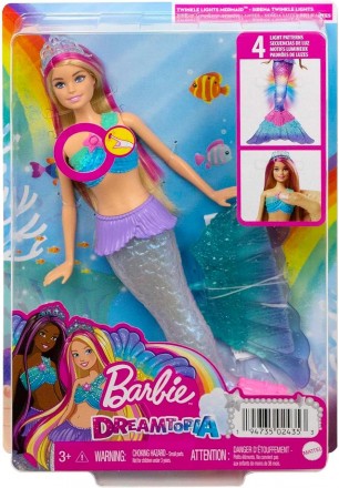 Кукла - русалка Barbie Дримтопия сияющий хвостик / Barbie Mermaid Doll арт. HDJ3. . фото 8