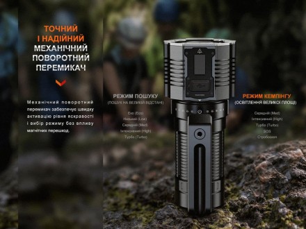 Прожектор фонарик Fenix LR60R 21000Lm луч до 1085 м
Мощность прожектора и эргоно. . фото 10