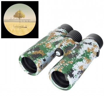 Бинокль с дальномерной сеткой Levenhuk Camo Dots 10x42
 
Водозащищенный. С углом. . фото 2