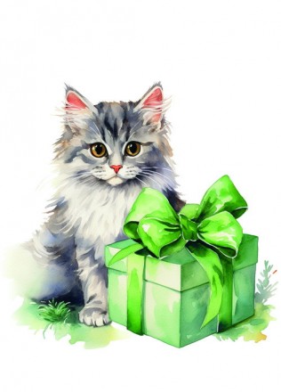 Зелені різдвяні листівки від ілюстратора FubsyFox Digital. В посткроссерському с. . фото 4