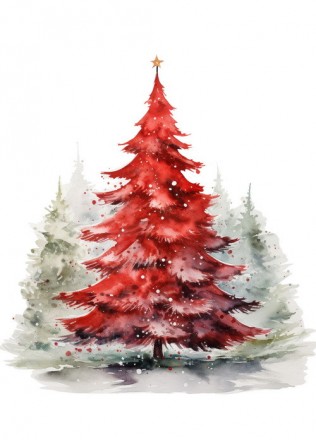 Червоні різдвяні листівки від ілюстратора FubsyFox Digital. В посткроссерському . . фото 8