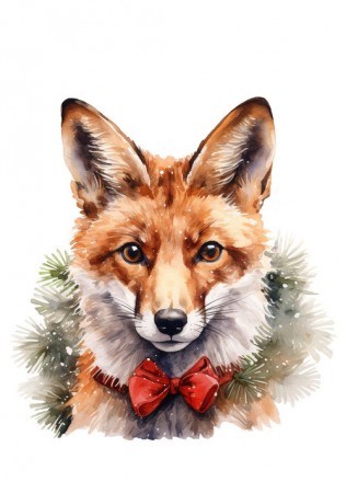 Червоні різдвяні листівки від ілюстратора FubsyFox Digital. В посткроссерському . . фото 4