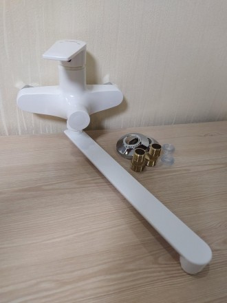 Змішувач для ванни з довгим виливом із термопластичного пластику SW Oscar 006 eu. . фото 5