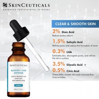 О продукте SkinCeuticals Blemish + AGE Defense Serum Сыворотка против несовершен. . фото 4
