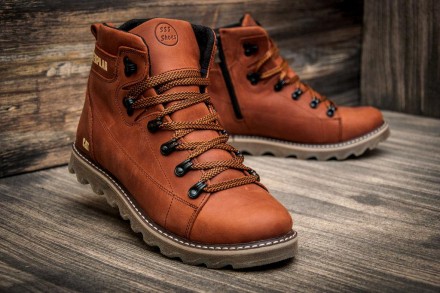 Черевики шкіряні зимові CAT Rider Nubuck руді. Київ. фото 1 Черевики шкіряні зимові CAT Rider Nubuck руді. Київ. фото 1