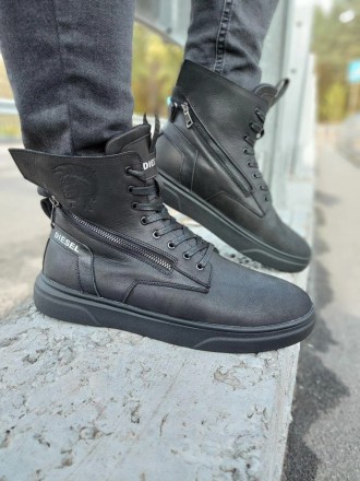 Кросівки черевики шкіряні зимові 
 
 
Diesel Black Wing
 
Ультрасучасний дизайн,. . фото 10
