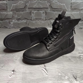 Кросівки черевики шкіряні зимові 
 
 
Diesel Black Wing
 
Ультрасучасний дизайн,. . фото 3