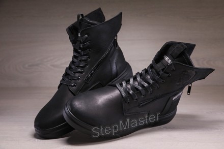 Кроссовки ботинки кожаные зимние 
 
 
Diesel Black Wing
 
Ультрасовременный диза. . фото 14
