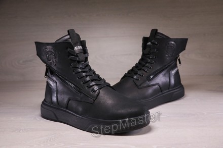 Кроссовки ботинки кожаные зимние 
 
 
Diesel Black Wing
 
Ультрасовременный диза. . фото 3