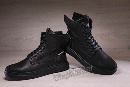 Кроссовки ботинки кожаные зимние 
 
 
Diesel Black Wing
 
Ультрасовременный диза. . фото 13