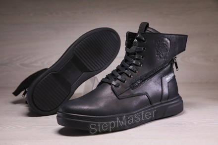 Кроссовки ботинки кожаные зимние 
 
 
Diesel Black Wing
 
Ультрасовременный диза. . фото 2