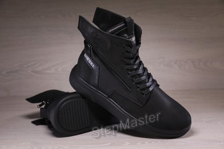 Кроссовки ботинки кожаные зимние 
 
 
Diesel Black Wing
 
Ультрасовременный диза. . фото 10